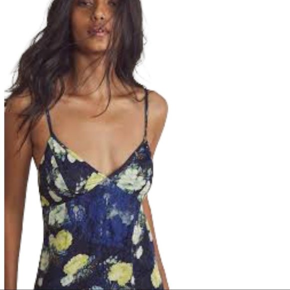 Free People Dresses & Skirts - NWT Free People Sun Fade Floral Slipdress Night Combo